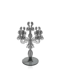 iPLEX - Candelabro linea Vittoriale design rinascimentale con 5 braccia in plexiglass fumè Trasparente. - arredamento casa salot 2