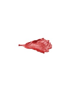 L'Oca Nera - Sinfonia Dei Colori! Vassoio in resina a forma di foglia, di colore rosso utile come portaoggetti portapietanze, di
