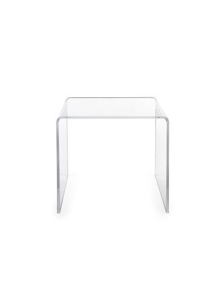 iPLEX - Tavolino design anni '80 in plexiglass tagliato a laser Trasparente Made in Italy - arredamento casa salotto studio uffi
