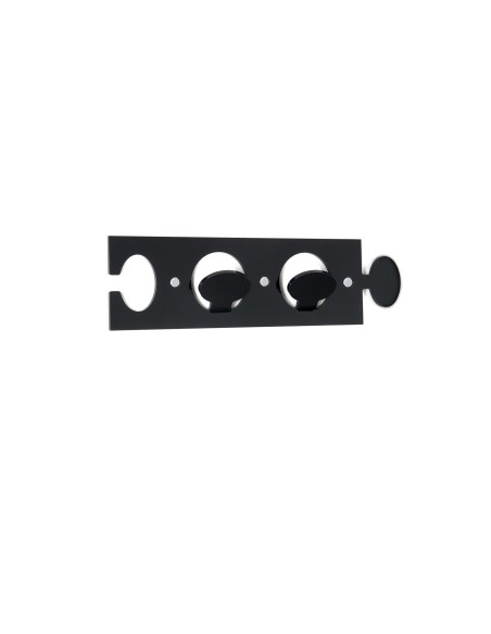 iPLEX - Puzzle Set di 2 Appendini da parete componibili in plexiglass nero. - arredamento casa ingresso ufficio di lavoro Made i