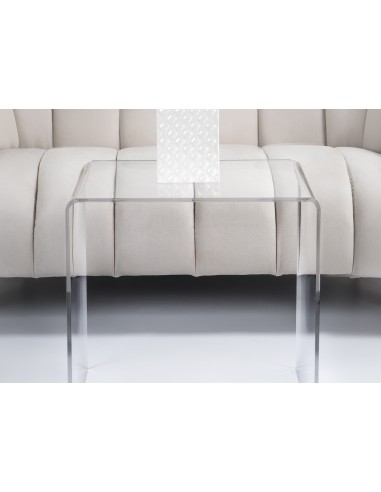 iPLEX - Tavolino design anni '80 in plexiglass tagliato a laser Trasparente Made in Italy - arredamento casa salotto studio uffi