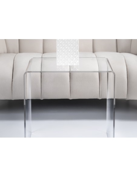 iPLEX - Tavolino design anni '80 in plexiglass tagliato a laser Trasparente Made in Italy - arredamento casa salotto studio uffi