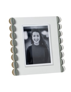 Arti & Mestieri - Portafoto di design Volans grande-bianco marmo/giada/bianco marmo/oro laccato 23 x 24H cm (12 x 17 formato fot 2