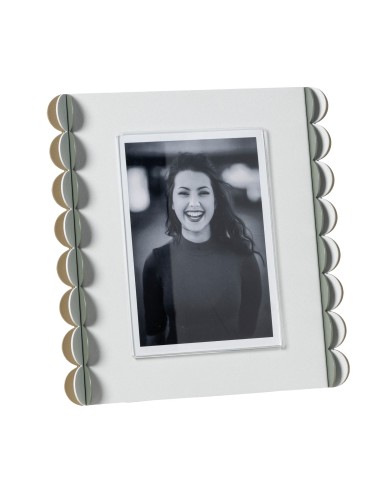 Arti & Mestieri - Portafoto di design Volans grande-bianco marmo/giada/bianco marmo/oro laccato 23 x 24H cm (12 x 17 formato fot