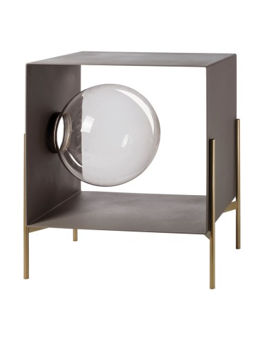Arti & Mestieri - Mobile da soggiorno di design Globe piccolo-53,2 x-oro laccato/fango 40P x 60H cm (30 cm di diametro per la sf