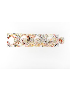 iPLEX - Puzzle Set di 3 Appendini da parete componibili in plexiglass Trasparente, schizzo artistico colorato,. - arredamento ca 2