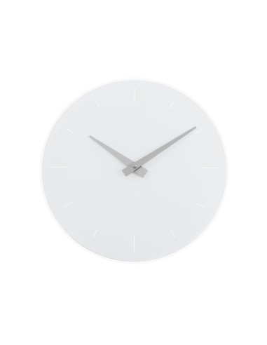 iPLEX - Eone Orologio da Parete in plexiglass PMMA bianco bicolore pieno. - arredamento casa cucina soggiorno ufficio di lavoro 
