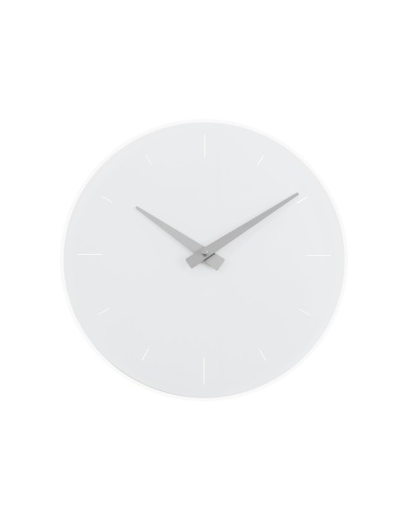 iPLEX - Eone Orologio da Parete in plexiglass PMMA bianco bicolore pieno. - arredamento casa cucina soggiorno ufficio di lavoro 
