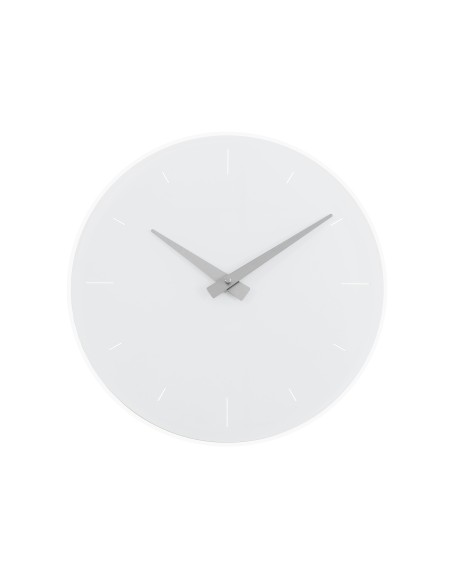 iPLEX - Eone Orologio da Parete in plexiglass PMMA bianco bicolore pieno. - arredamento casa cucina soggiorno ufficio di lavoro 