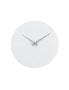 iPLEX - Eone Orologio da Parete in plexiglass PMMA bianco bicolore pieno. - arredamento casa cucina soggiorno ufficio di lavoro 