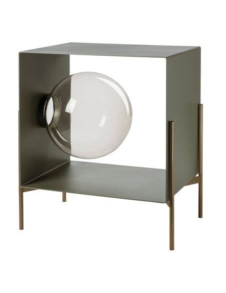 Arti & Mestieri - Mobile da soggiorno di design Globe piccolo-53,2 x-oro laccato/giada 40P x 60H cm (30 cm di diametro per la sf