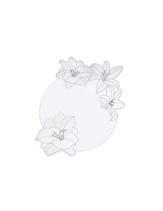 iPLEX Design - Set Tovaglietta / Sottobicchiere Rinascimento Tondo in plexiglass - Trasparente - 40 / 14,5x0,3 / 0,3x40 / 14,5 -