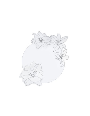 iPLEX Design - Set Tovaglietta / Sottobicchiere Rinascimento Tondo in plexiglass - Trasparente - 40 / 14,5x0,3 / 0,3x40 / 14,5 -