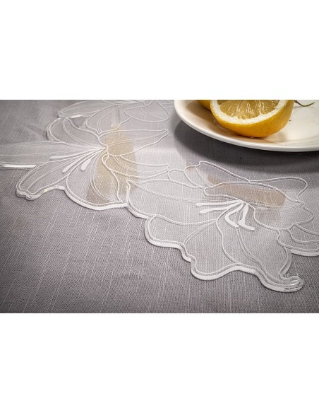 iPLEX Design - Set Tovaglietta / Sottobicchiere Rinascimento Tondo in plexiglass - Trasparente - 40 / 14,5x0,3 / 0,3x40 / 14,5 -