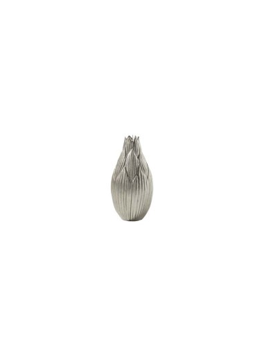 L'Oca Nera - Le Candele Di Natale! Candela piccola a forma di fiore, di colore argento, ideale per interni/esterni, ottima decor