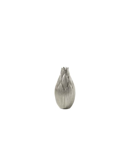 L'Oca Nera - Le Candele Di Natale! Candela piccola a forma di fiore, di colore argento, ideale per interni/esterni, ottima decor