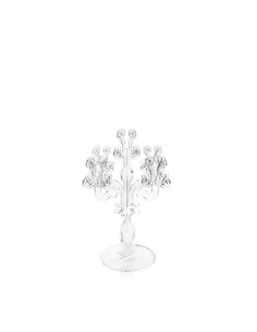 iPLEX - Candelabro linea Vittoriale design rinascimentale con 5 braccia in plexiglass Trasparente. - arredamento casa salotto sa 2