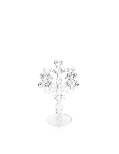iPLEX - Candelabro linea Vittoriale design rinascimentale con 5 braccia in plexiglass Trasparente. - arredamento casa salotto sa