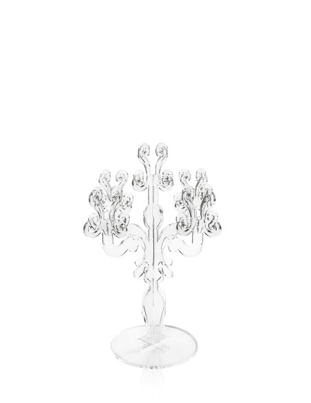 iPLEX - Candelabro linea Vittoriale design rinascimentale con 5 braccia in plexiglass Trasparente. - arredamento casa salotto sa