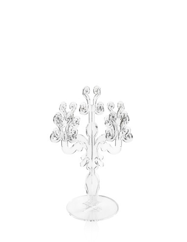 iPLEX - Candelabro linea Vittoriale design rinascimentale con 5 braccia in plexiglass Trasparente. - arredamento casa salotto sa