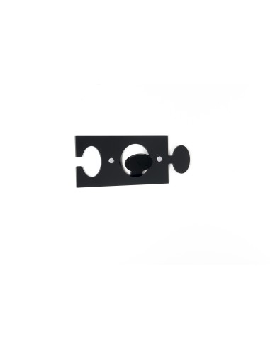 iPLEX - Puzzle Appendino da parete componibile in plexiglass nero. - arredamento casa ingresso ufficio di lavoro Made in Italy -