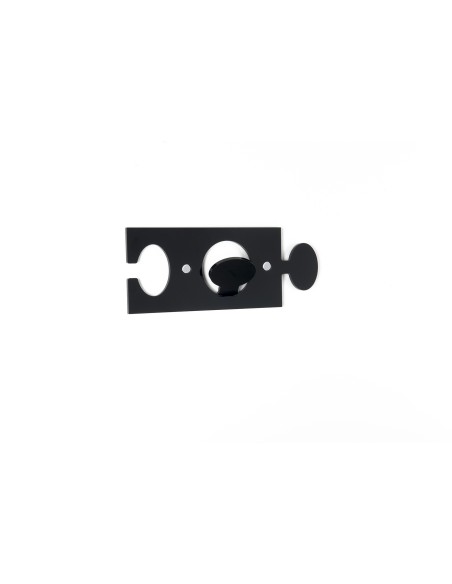 iPLEX - Puzzle Appendino da parete componibile in plexiglass nero. - arredamento casa ingresso ufficio di lavoro Made in Italy -