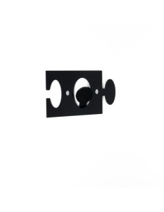 iPLEX - Puzzle Appendino da parete componibile in plexiglass nero. - arredamento casa ingresso ufficio di lavoro Made in Italy - 2