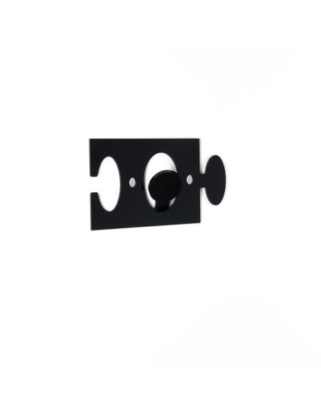 iPLEX - Puzzle Appendino da parete componibile in plexiglass nero. - arredamento casa ingresso ufficio di lavoro Made in Italy -