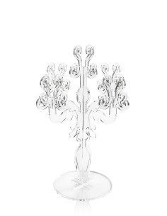 iPLEX - Candelabro linea Vittoriale design rinascimentale con 5 braccia in plexiglass Trasparente. - arredamento casa salotto sa