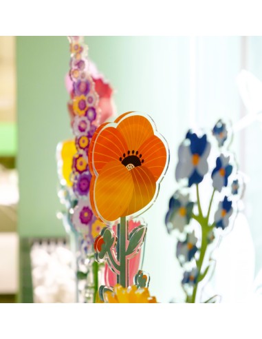 Vesta Home - Fiore Gardenia Grande Kit 6 Pz Funny Flowers·arancione·12,5 X 55,5 H Th. 5 Mm