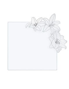 iPLEX Design - Set Tovaglietta / Sottobicchiere Rinascimento Quadrato in plexiglass - Trasparente - 40 / 14,5x0,3 / 0,3x40 / 14, 2