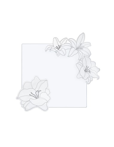 iPLEX Design - Set Tovaglietta / Sottobicchiere Rinascimento Quadrato in plexiglass - Trasparente - 40 / 14,5x0,3 / 0,3x40 / 14,