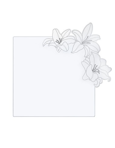 iPLEX Design - Set Tovaglietta / Sottobicchiere Rinascimento Quadrato in plexiglass - Trasparente - 40 / 14,5x0,3 / 0,3x40 / 14,