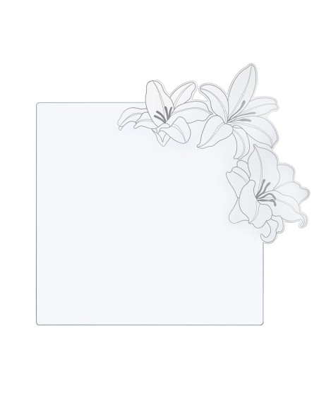 iPLEX Design - Set Tovaglietta / Sottobicchiere Rinascimento Quadrato in plexiglass - Trasparente - 40 / 14,5x0,3 / 0,3x40 / 14,
