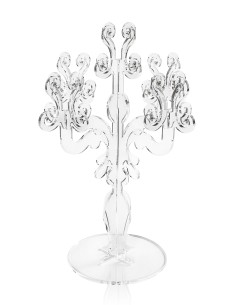 iPLEX - Candelabro linea Vittoriale design rinascimentale con 5 braccia in plexiglass Trasparente. - arredamento casa salotto sa