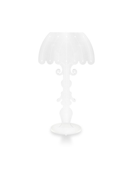 iPLEX - Madame Lampada da tavolo con luce led in plexiglass PMMA, illuminazione con effetto diffuso, interruttore a mano,. Made 