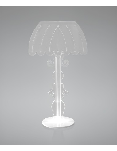 iPLEX - Madame Lampada da tavolo con luce led in plexiglass PMMA, illuminazione con effetto diffuso, interruttore a mano,. Made 
