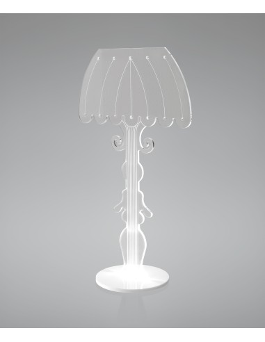 iPLEX - Madame Lampada da tavolo con luce led in plexiglass PMMA, illuminazione con effetto diffuso, interruttore a mano,. Made 
