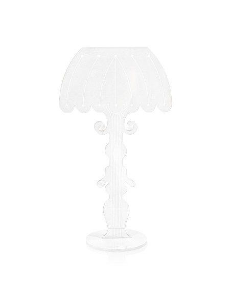 iPLEX - Madame Lampada da tavolo con luce led in plexiglass PMMA, illuminazione con effetto diffuso, interruttore a mano,. Made 