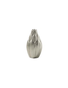 L'Oca Nera - Le Candele Di Natale! Candela grande a forma di fiore, di colore argento, ideale per interni/esterni, ottima decora