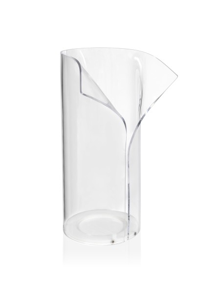 Papillon Portaombrelli Trasparente in plexiglass PMMA, termoformatura e piegatura a caldo, Made in Italy