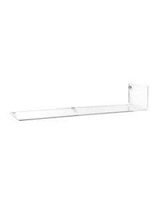 Mensola a L lato destro in plexiglass PMMA Trasparente , spessore 8 mm, portata max 5 kg, Made in Italy