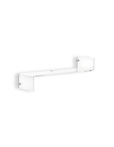 Mensola a forma di Z lato destro in plexiglass Trasparente abbinabile e componibile. Made in Italy