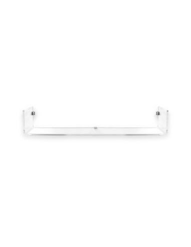 Mensola a forma di U in plexiglass Trasparente componibile in sistemi modulari. Made in Italy