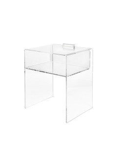 Lyn Comodino Trasparente in plexiglass PMMA con luce LED incorporata. 2