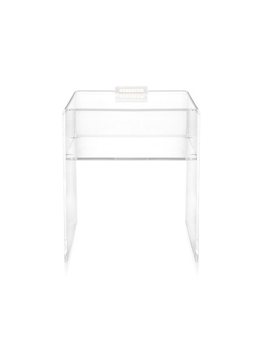 Lyn Comodino Trasparente in plexiglass PMMA con luce LED incorporata.