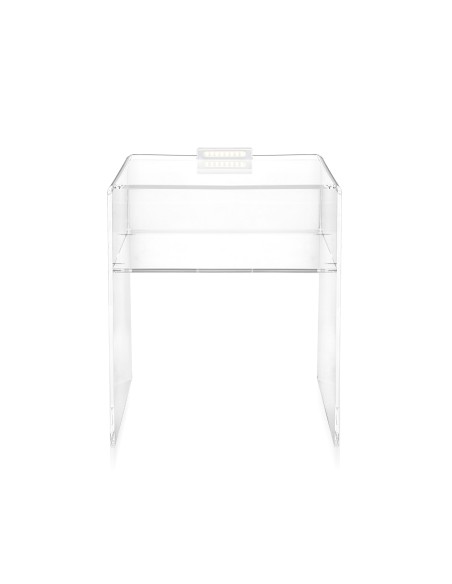 Lyn Comodino Trasparente in plexiglass PMMA con luce LED incorporata.