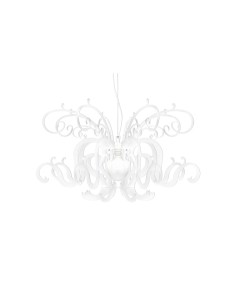 Gorgon Lampadario a sospensione in plexiglass PMMA bisabbiato bianco. 2