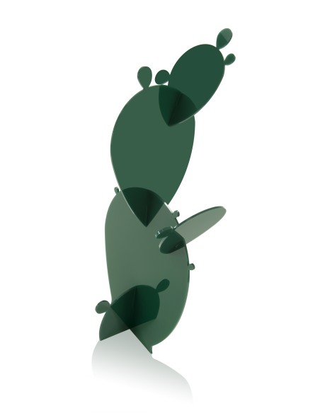 Elemento Decorativo a forma di Ficus in plexiglass color verde scuro pieno