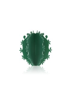 Elemento Decorativo a forma di Cactus in plexiglass verde scuro pieno